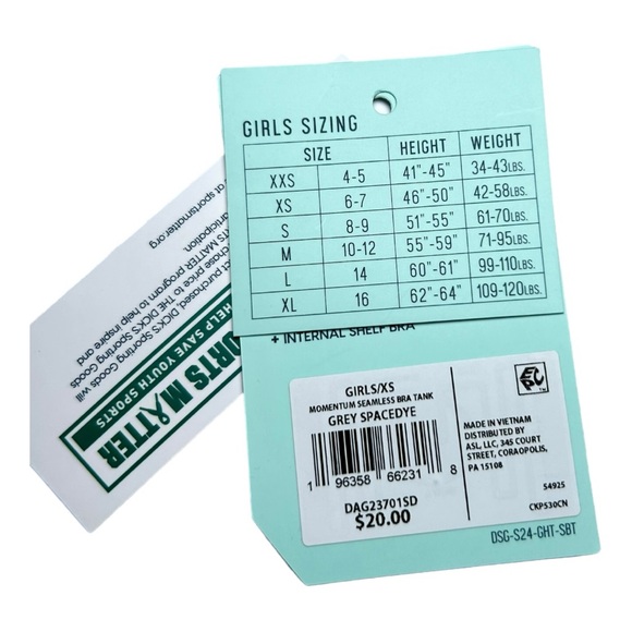 NWT DSG Girls' Momentum Seamless Bra Tank Top - Picture 10 of 11